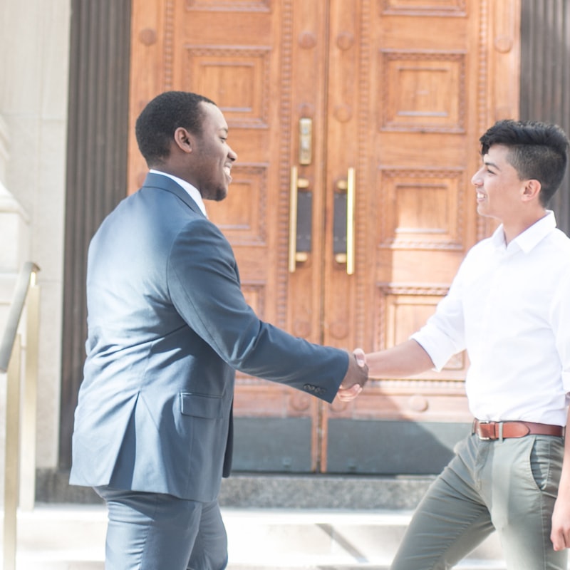 Handshake with a happy customer